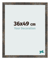 Bilderrahmen 36x49 cm Oxidiertes Metall MDF Bologna Vorne Messe | Yourdecoration.de