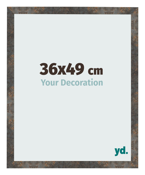 Bilderrahmen 36x49 cm Oxidiertes Metall MDF Bologna Vorne Messe | Yourdecoration.de