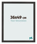 Bilderrahmen 36x49 cm Schwarz Matt MDF Bologna Vorne Messe | Yourdecoration.de