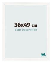 Bilderrahmen 36x49 cm Weiss Hochglanz MDF Bologna Vorne Messe | Yourdecoration.de