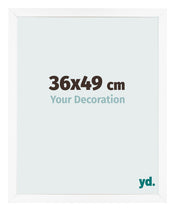 Bilderrahmen 36x49 cm Weiss Matt MDF Bologna Vorne Messe | Yourdecoration.de