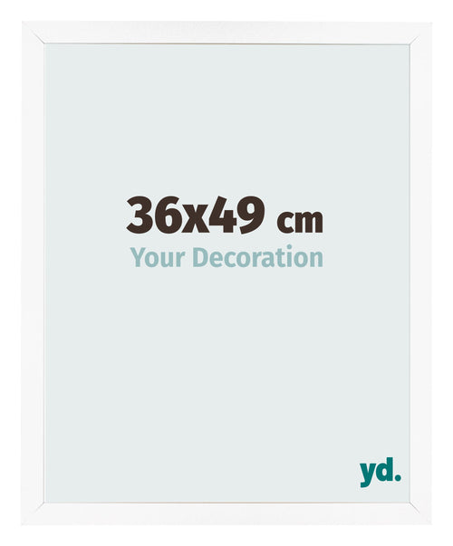 Bilderrahmen 36x49 cm Weiss Matt MDF Bologna Vorne Messe | Yourdecoration.de