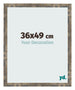 Bilderrahmen 36x49cm Blau Gold Meliert MDF Bologna Vorne Messe | Yourdecoration.de