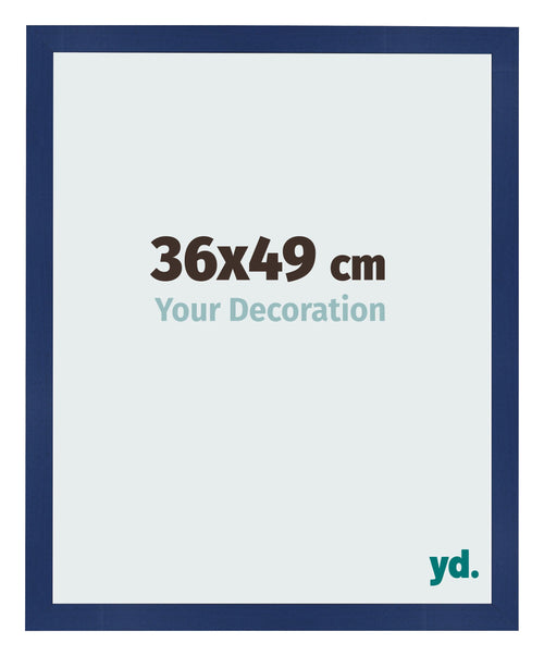 Bilderrahmen 36x49cm Dunkelblau Gewischt MDF Bologna Vorne Messe | Yourdecoration.de