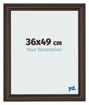 Bilderrahmen 36x49cm Eiche Dunkel MDF Lazio Vorne Messe | Yourdecoration.de