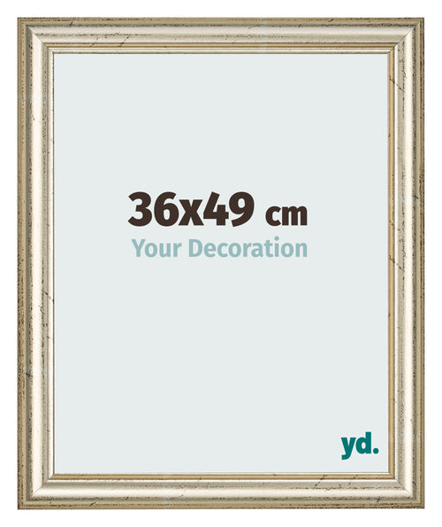 Bilderrahmen 36x49cm Metallglanz MDF Lazio Vorne Messe | Yourdecoration.de