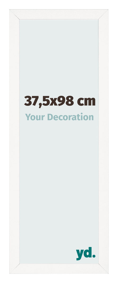 Bilderrahmen 37 5x98 cm Weiss Hochglanz MDF Bologna Vorne Messe | Yourdecoration.de