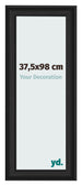 Bilderrahmen 37 5x98cm Schwarz Gemasert MDF Lazio Vorne Messe | Yourdecoration.de