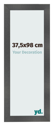 Bilderrahmen 37 5x98cm Schwarz Silber Poliert MDF Pisa Vorne Messe | Yourdecoration.de