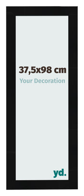 Bilderrahmen 37 5x98cm Schwarz Silber Poliert MDF Pisa Vorne Messe | Yourdecoration.de
