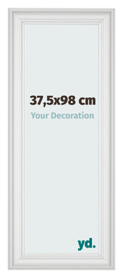 Bilderrahmen 37 5x98cm Weiss Gewischt MDF Lazio Vorne Messe | Yourdecoration.de