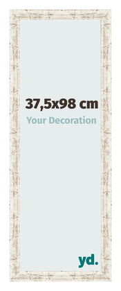 Bilderrahmen 37 5x98cm Weiß Vintage MDF Bologna Vorne Messe | Yourdecoration.de