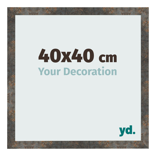 Bilderrahmen 40x40 cm Oxidiertes Metall MDF Bologna Vorne Messe | Yourdecoration.de