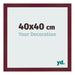 Bilderrahmen 40x40 cm Weinrot Gewischt MDF Bologna Vorne Messe | Yourdecoration.de