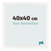 Bilderrahmen 40x40 cm Weiss Hochglanz MDF Bologna Vorne Messe | Yourdecoration.de