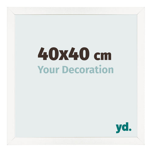 Bilderrahmen 40x40 cm Weiss Hochglanz MDF Bologna Vorne Messe | Yourdecoration.de
