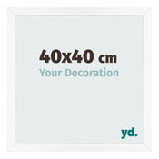 Bilderrahmen 40x40 cm Weiss Matt MDF Bologna Vorne Messe | Yourdecoration.de