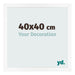 Bilderrahmen 40x40 cm Weiss Matt MDF Bologna Vorne Messe | Yourdecoration.de