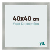 Bilderrahmen 40x40cm Aluminium Gebürstet MDF Bologna Vorne Messe | Yourdecoration.de