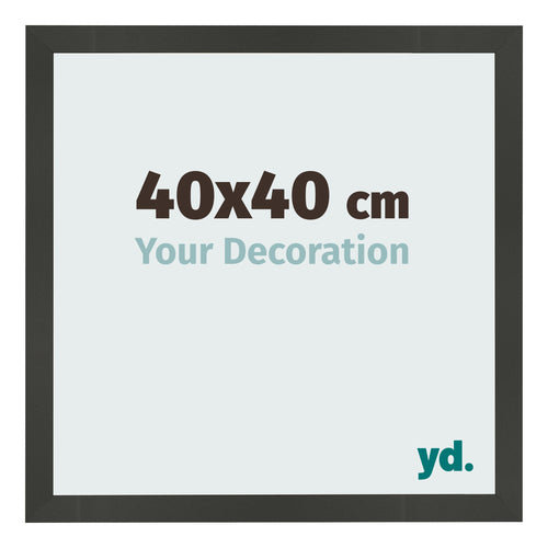 Bilderrahmen 40x40cm Antrazit MDF Bologna Vorne Messe | Yourdecoration.de