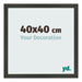 Bilderrahmen 40x40cm Antrazit MDF Bologna Vorne Messe | Yourdecoration.de