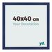Bilderrahmen 40x40cm Dunkelblau Gewischt MDF Bologna Vorne Messe | Yourdecoration.de