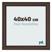 Bilderrahmen 40x40cm Eiche Dunkel MDF Lazio Vorne Messe | Yourdecoration.de