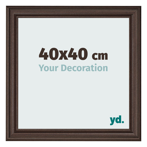 Bilderrahmen 40x40cm Eiche Dunkel MDF Lazio Vorne Messe | Yourdecoration.de