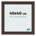 Bilderrahmen 40x40cm Eiche Dunkel MDF Lazio Vorne Messe | Yourdecoration.de