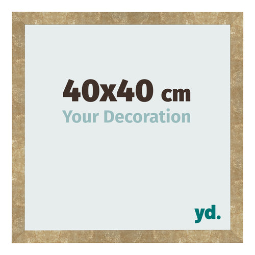 Bilderrahmen 40x40cm Gold Antik MDF Bologna Vorne Messe | Yourdecoration.de