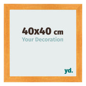 Bilderrahmen 40x40cm Orange MDF Pisa Vorne Messe | Yourdecoration.de
