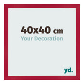 Bilderrahmen 40x40cm Rot MDF Bologna Vorne Messe | Yourdecoration.de