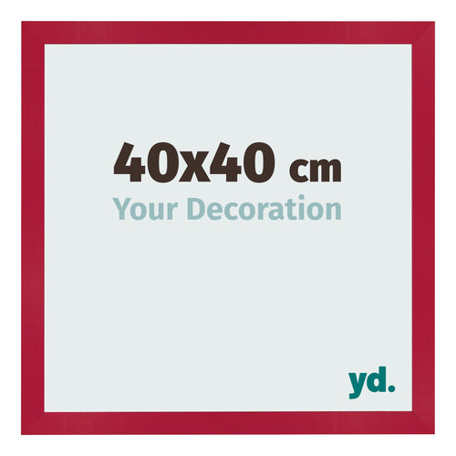 Bilderrahmen 40x40cm Rot MDF Bologna Vorne Messe | Yourdecoration.de