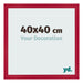 Bilderrahmen 40x40cm Rot MDF Bologna Vorne Messe | Yourdecoration.de
