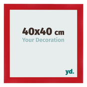 Bilderrahmen 40x40cm Rot MDF Pisa Vorne Messe | Yourdecoration.de