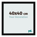 Bilderrahmen 40x40cm Schwarz Hochglanz MDF Bologna Vorne Messe | Yourdecoration.de