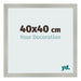 Bilderrahmen 40x40cm Silber Matt MDF Bologna Vorne Messe | Yourdecoration.de