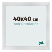 Bilderrahmen 40x40cm Silber Schwarz Gewischt MDF Pisa Vorne Messe | Yourdecoration.de