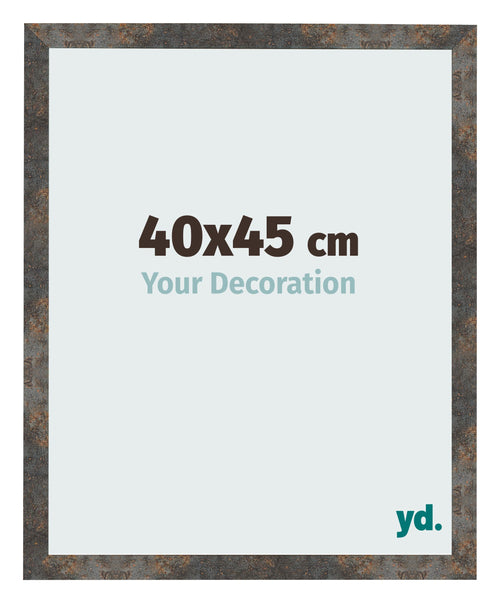 Bilderrahmen 40x45 cm Oxidiertes Metall MDF Bologna Vorne Messe | Yourdecoration.de