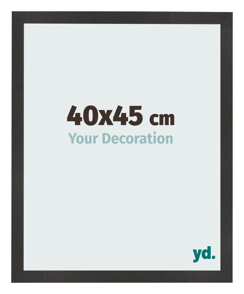 Bilderrahmen 40x45 cm Schwarz Matt MDF Bologna Vorne Messe | Yourdecoration.de