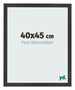 Bilderrahmen 40x45 cm Schwarz Matt MDF Bologna Vorne Messe | Yourdecoration.de