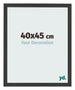 Bilderrahmen 40x45cm Schwarz Gemasert MDF Bologna Vorne Messe | Yourdecoration.de