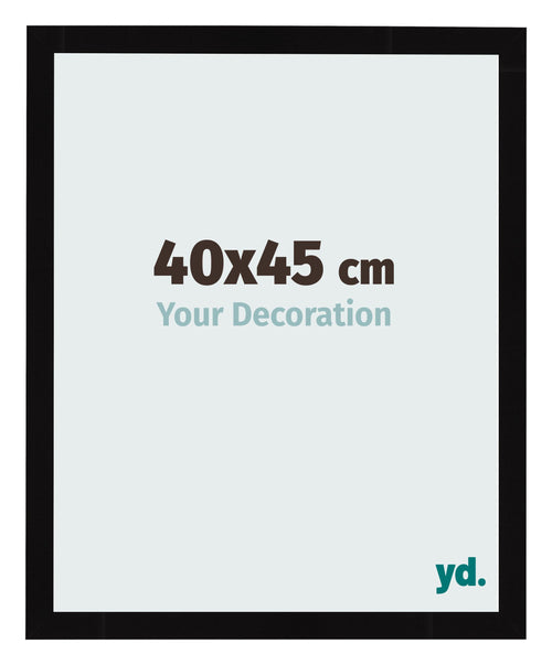 Bilderrahmen 40x45cm Schwarz Hochglanz MDF Bologna Vorne Messe | Yourdecoration.de