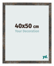 Bilderrahmen 40x50 cm Oxidiertes Metall MDF Bologna Vorne Messe | Yourdecoration.de