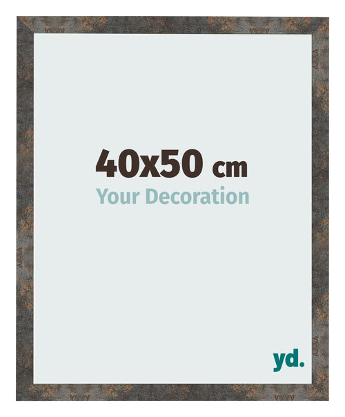 Bilderrahmen 40x50 cm Oxidiertes Metall MDF Bologna Vorne Messe | Yourdecoration.de