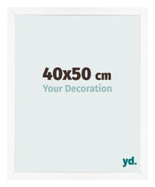 Bilderrahmen 40x50 cm Weiss Matt MDF Bologna Vorne Messe | Yourdecoration.de