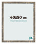 Bilderrahmen 40x50cm Blau Gold Meliert MDF Bologna Vorne Messe | Yourdecoration.de