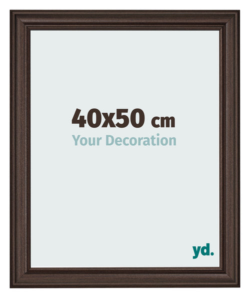 Bilderrahmen 40x50cm Eiche Dunkel MDF Lazio Vorne Messe | Yourdecoration.de