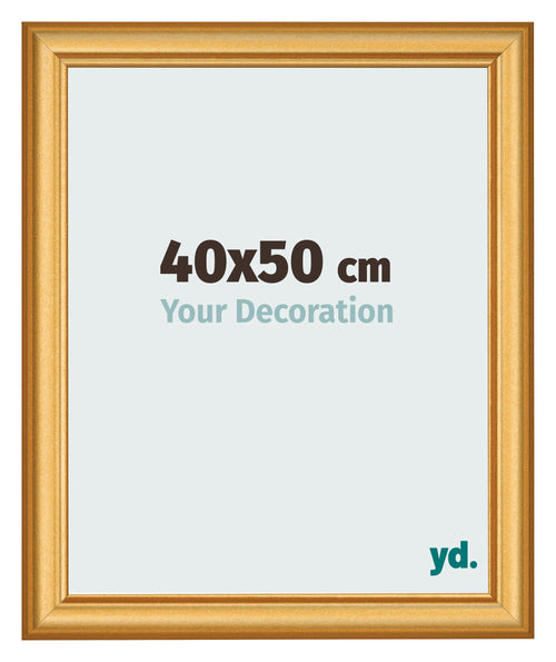 Bilderrahmen 40x50cm Gold Matt MDF Lazio Vorne Messe | Yourdecoration.de