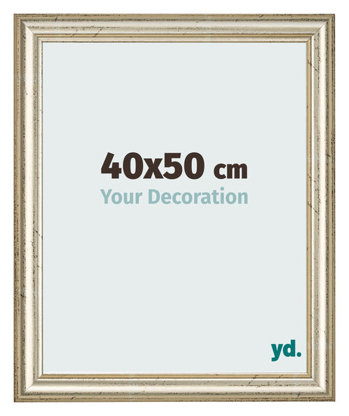 Bilderrahmen 40x50cm Metallglanz MDF Lazio Vorne Messe | Yourdecoration.de